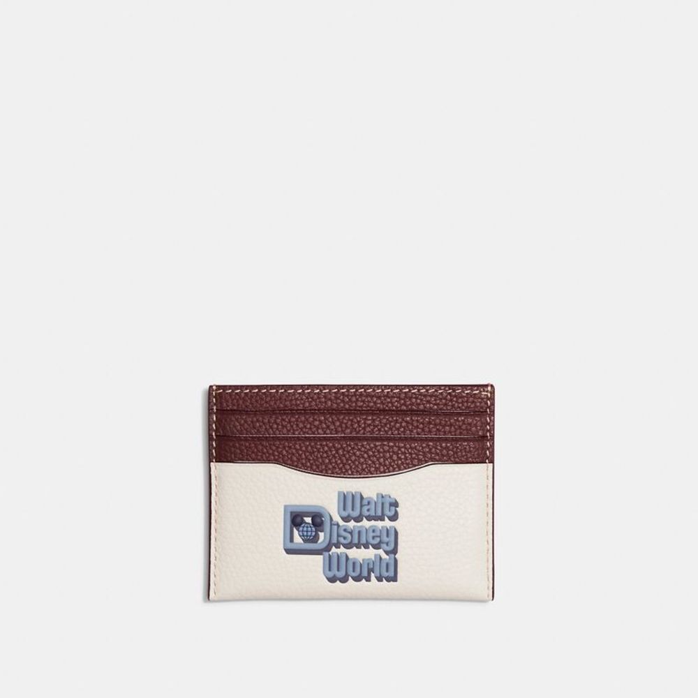 ALMOST PERFECT Coach Disney X Coach Card Case With Walt Disney World Motif